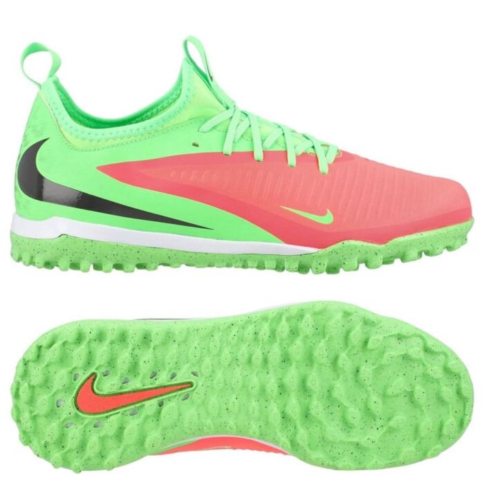 Nike Phantom 6 Academy Low Cut TF Erling Haaland Personal Edition - Hot Punch/Black/Green Strike Kids