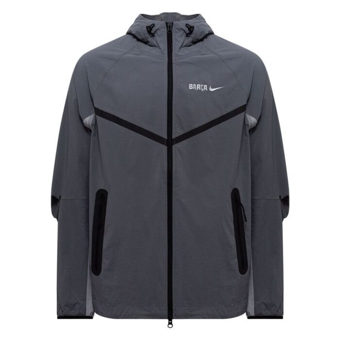 Barcelona Training Jacket Tech Woven Windrunner FZ - Smoke Grey