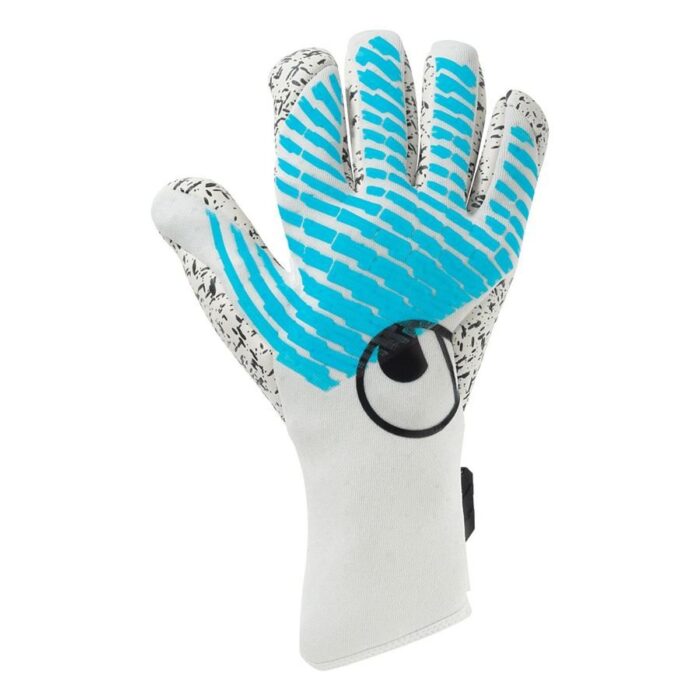 Uhlsport Goalkeeper Gloves Fangmaschine CyberTec Supergrip+ Finger Surround - White/Cyber Blue/Black