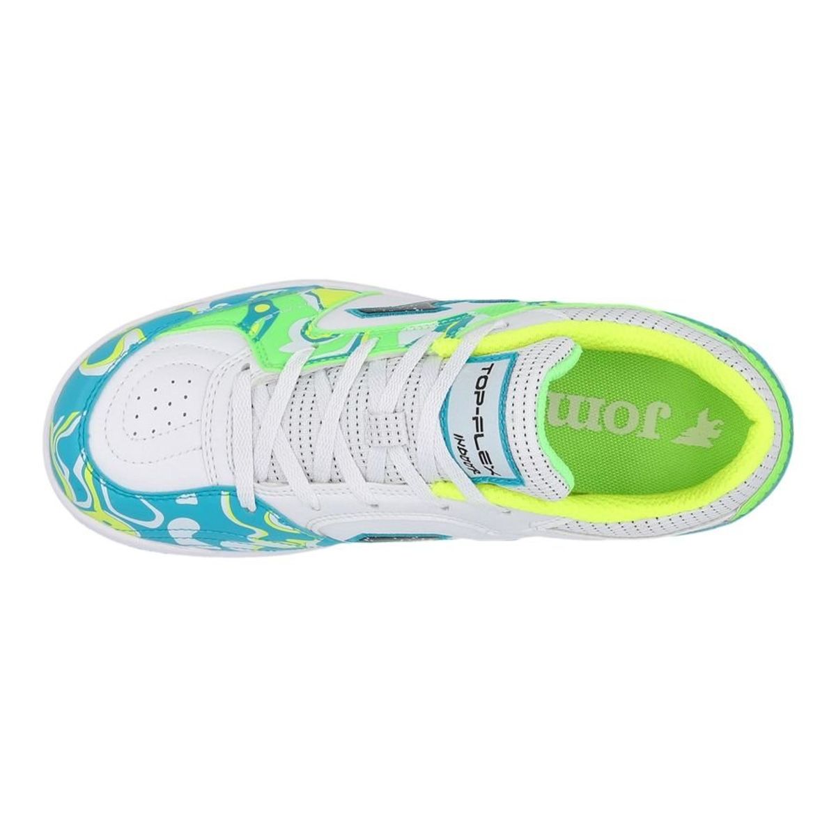 Joma Top Flex IN - White/Green/Blue Kids 7 Joma Top Flex IN - White/Green/Blue Kids - Image 7