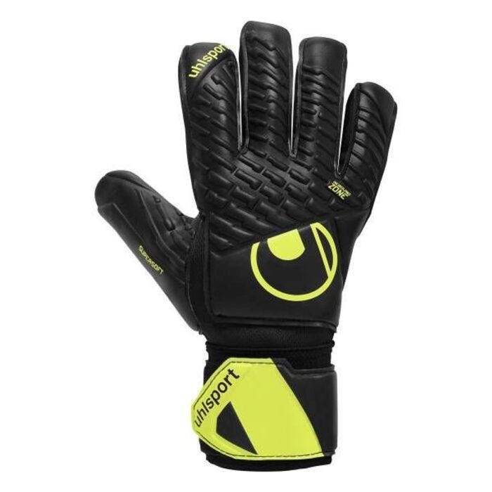 Uhlsport Goalkeeper Gloves Fangmaschine Supersoft HN Flex Frame - Black/Fluo Yellow