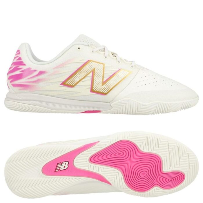 New Balance Furon V8 Pro IN Pure Ambition - White/Pink Heat/Gold