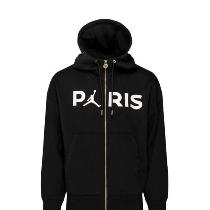 Paris Saint Germain Hoodie Jordan x PSG - Black/Metallic Gold/White