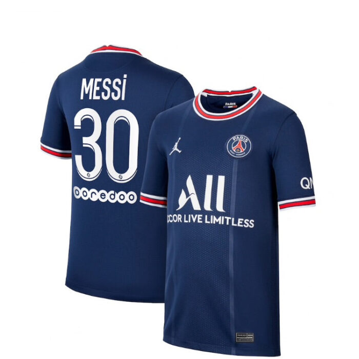 Messi #30 Paris Saint-Germain x Jordan Home Stadium Shirt 2021-22