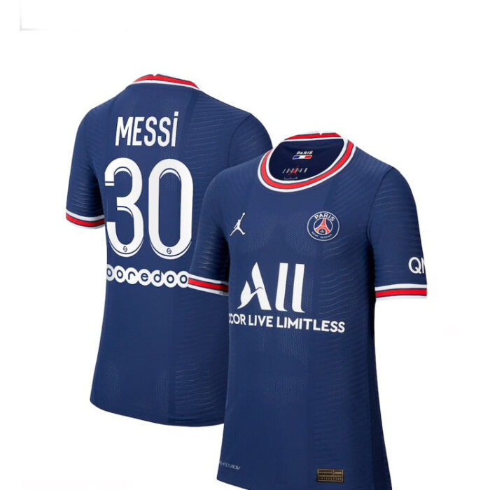 Messi 30 Paris Saint-Germain x Jordan Home Vapor Match Shirt 2021-22